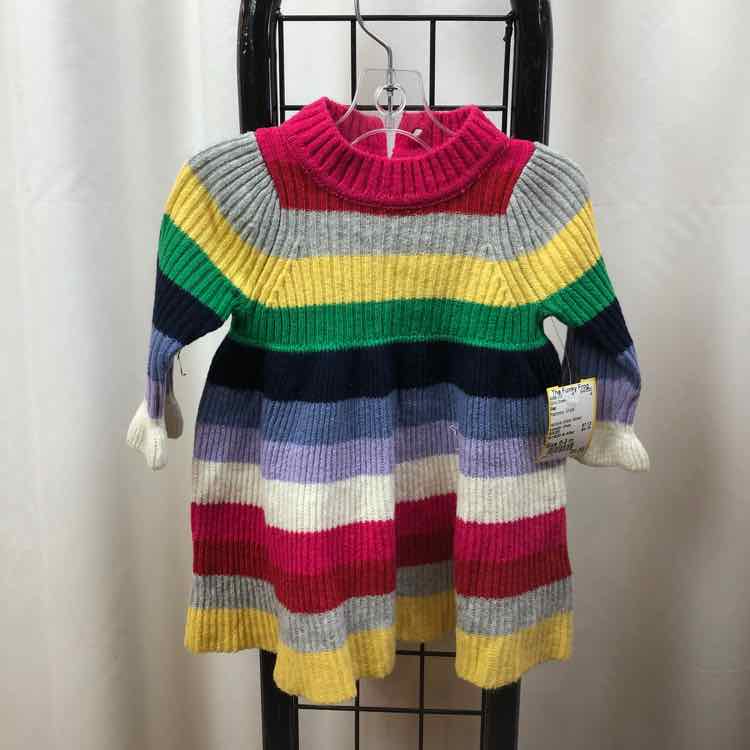 Gap Rainbow Stripe Child Size 0-3 m Girl's Dress
