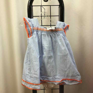Janie and Jack Blue Embroidered Child Size 3-6 Months Girl's Dress