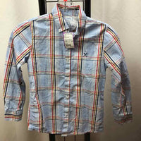 Mayoral Baby Blue Plaid Child Size 7 Boy's Shirt