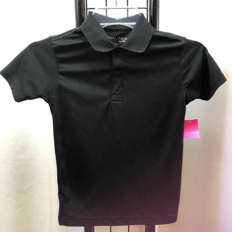 Nautica Black Solid Child Size 8 Boy's Shirt