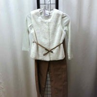 Tahari White Solid Child Size 7 Girl's Outfit