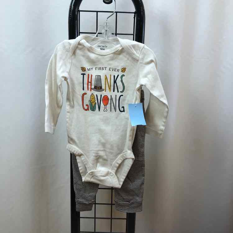 Carter's White Graphic Child Size 12 m Boy's Outfit
