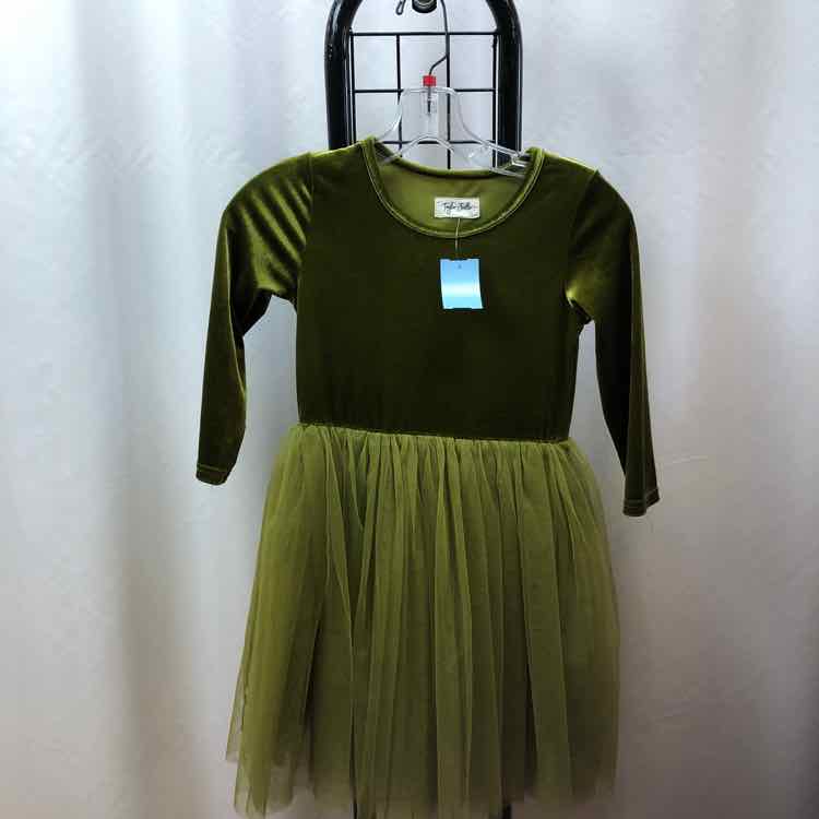 taylor joelle Green Solid Child Size 6 Girl's Dress
