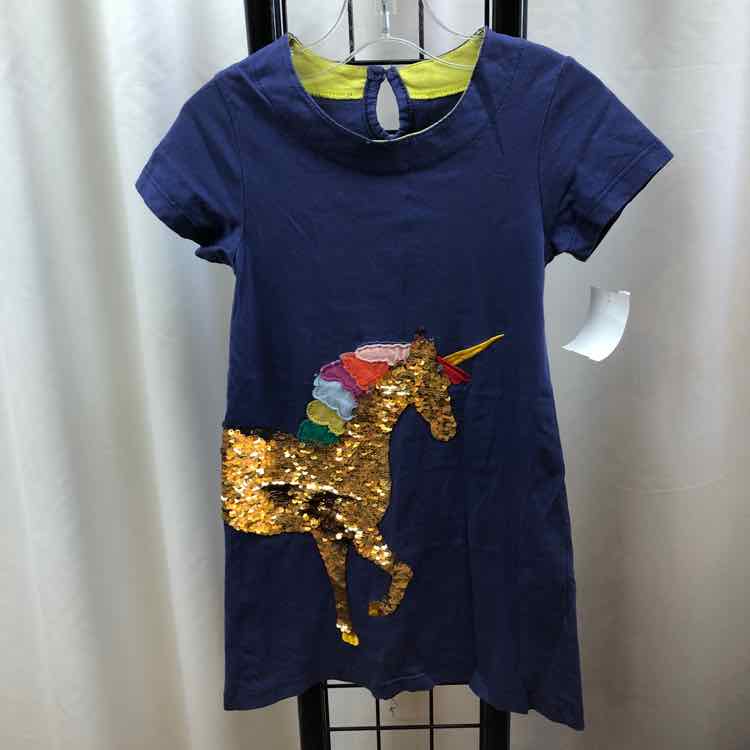Navy Sequin Child Size 3/4 Girl's Dress
