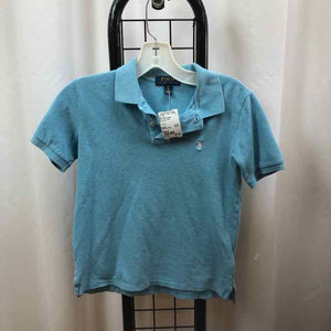Polo-Ralph Lauren Turquoise Solid Child Size 8 Boy's Shirt