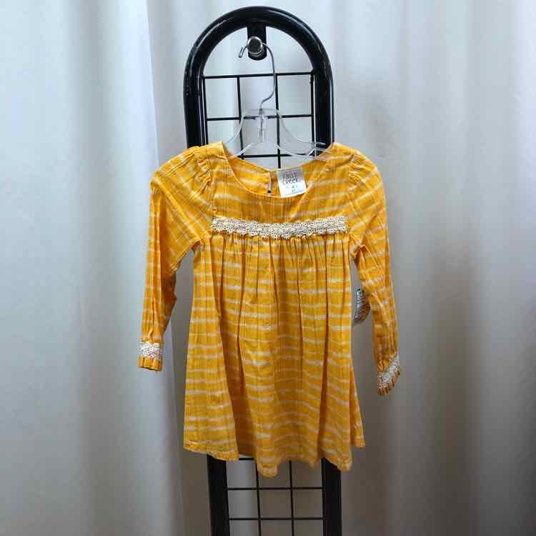 Falls Creek Yellow Stripe Child Size 2 Girl's Dress