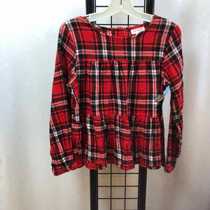 Cat & Jack Red Plaid Child Size 7/8 Girl's Shirt