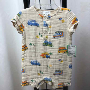 Angel Dear Tan Patterned Child Size 3-6 Months Boy's Romper