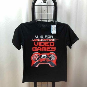 Children's Place Black Graphic Child Size 7/8 Boy's Shirt