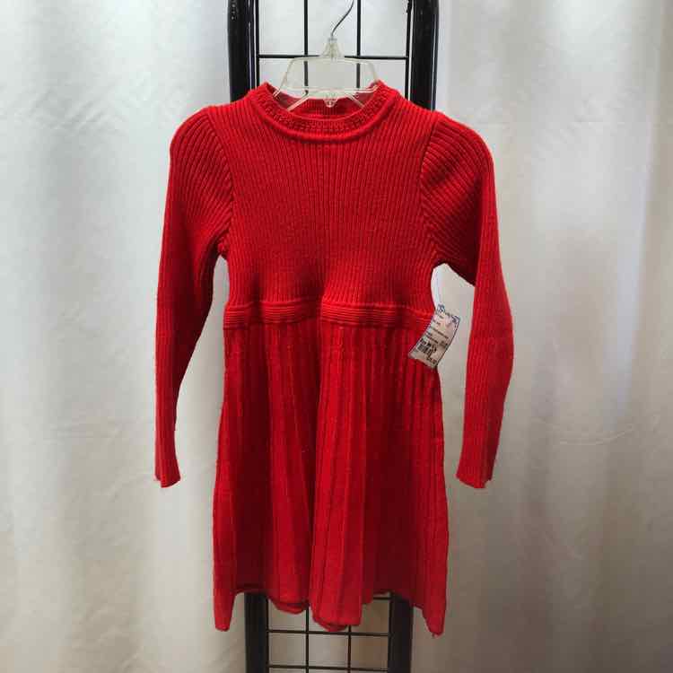 Red Solid Child Size 4/5 Girl's Dress