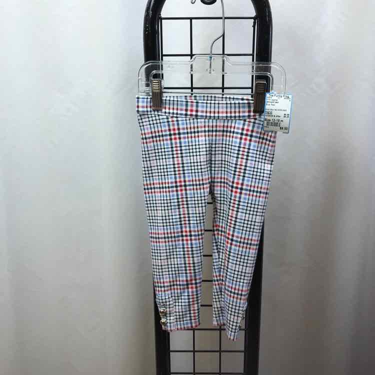 Janie and Jack Blue Plaid Child Size 12-18 m Girl's Leggings