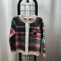 Disney Green Plaid Child Size 3 Girl's Sweater