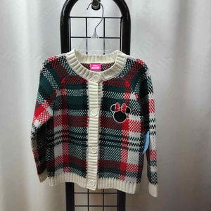 Disney Green Plaid Child Size 3 Girl's Sweater