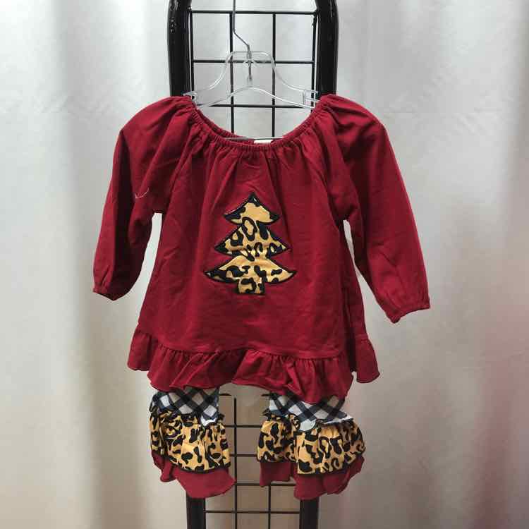 Red Christmas Child Size 24 m Girl's Outfit