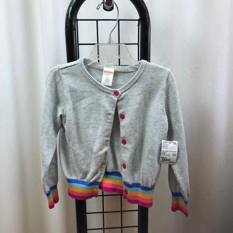 Gymboree Gray Stripe Child Size 4 Girl's Sweater