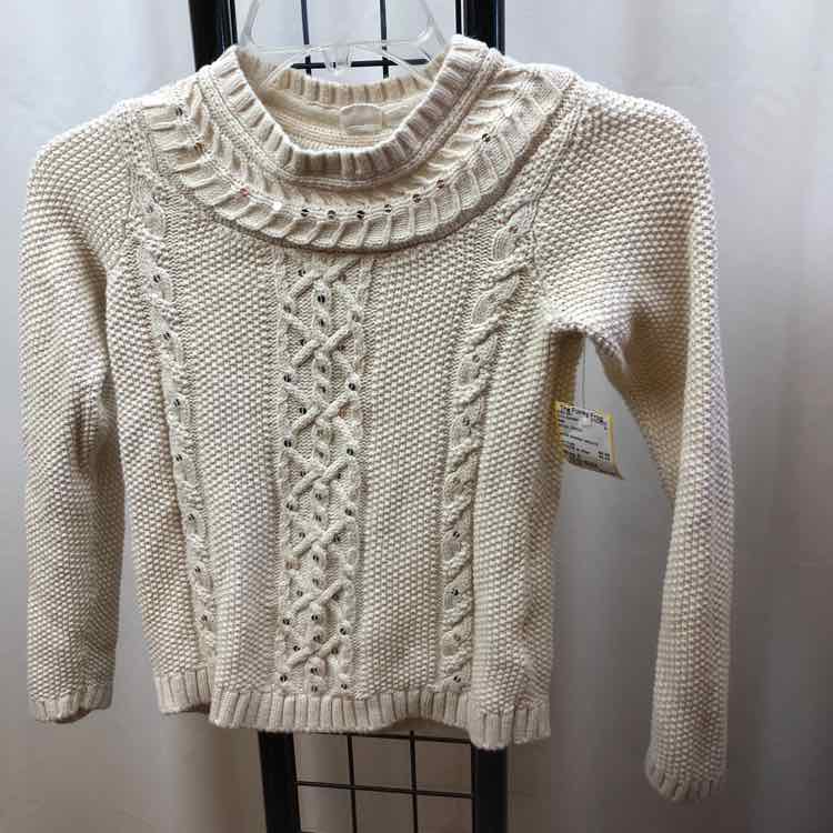 Gap White Sequin Child Size 8 Girl's Sweater