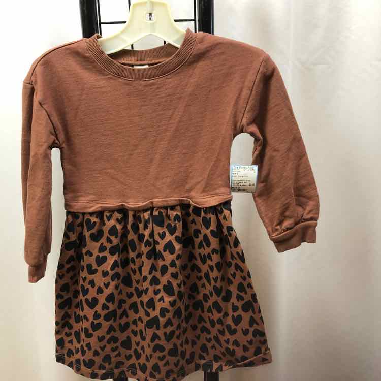 Carter's Brown Animal Print Child Size 5 Girl's Dress