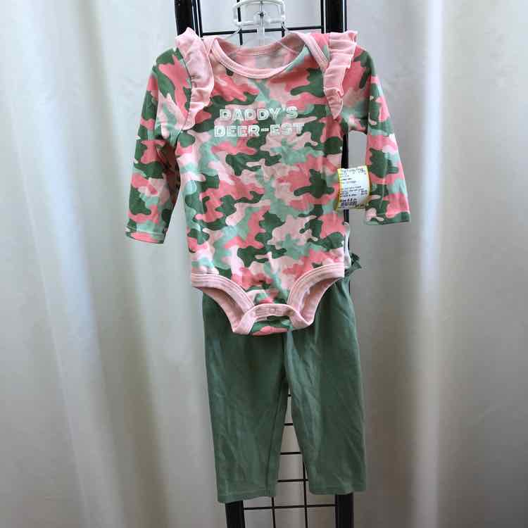 Lullaby lane Pink Camoflage Child Size 6-9 m Girl's Outfit