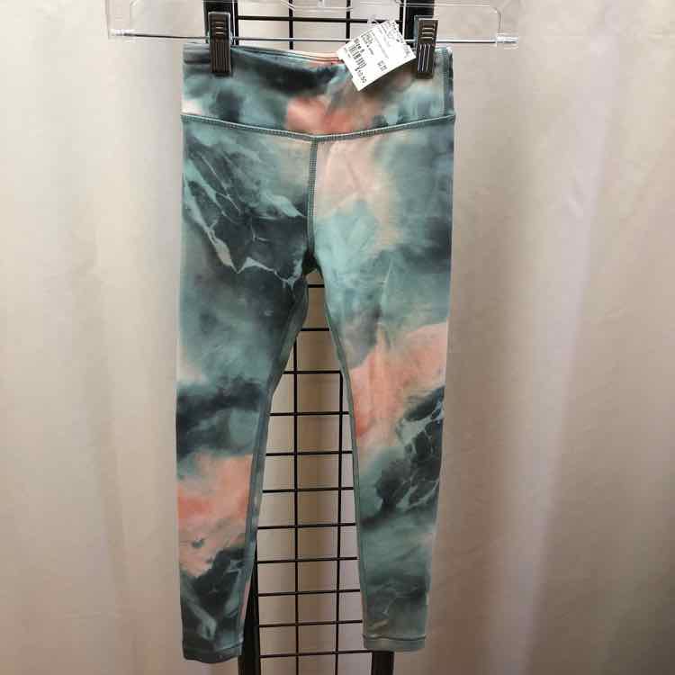 Athelta Girl Green Tye Dye Child Size 6 Girl's Leggings