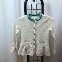 Matilda Jane White Dotted Child Size 6 Girl's Sweater