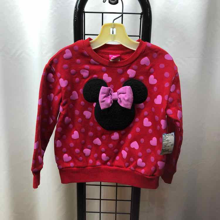 Disney Red Hearts Child Size 4 Girl's Sweatshirt