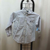 Ralph Lauren Blue Plaid Child Size 5 Boy's Shirt