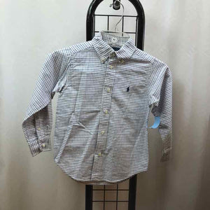Ralph Lauren Blue Plaid Child Size 5 Boy's Shirt