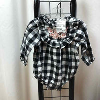 Cat & Jack Black Checkered Child Size 6-9 m Girl's Shirt