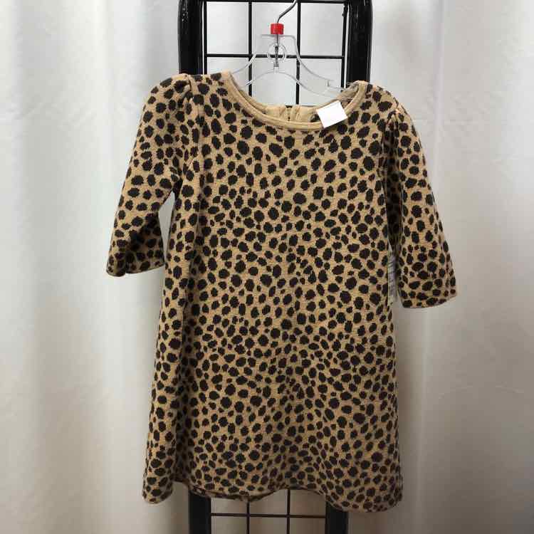 Janie and Jack Brown Animal Print Child Size 18-24 m Girl's Dress