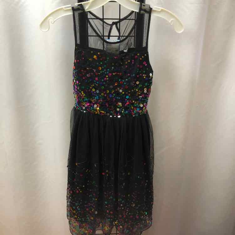 Speechless Black Sequin Child Size 10 Girl's Dress