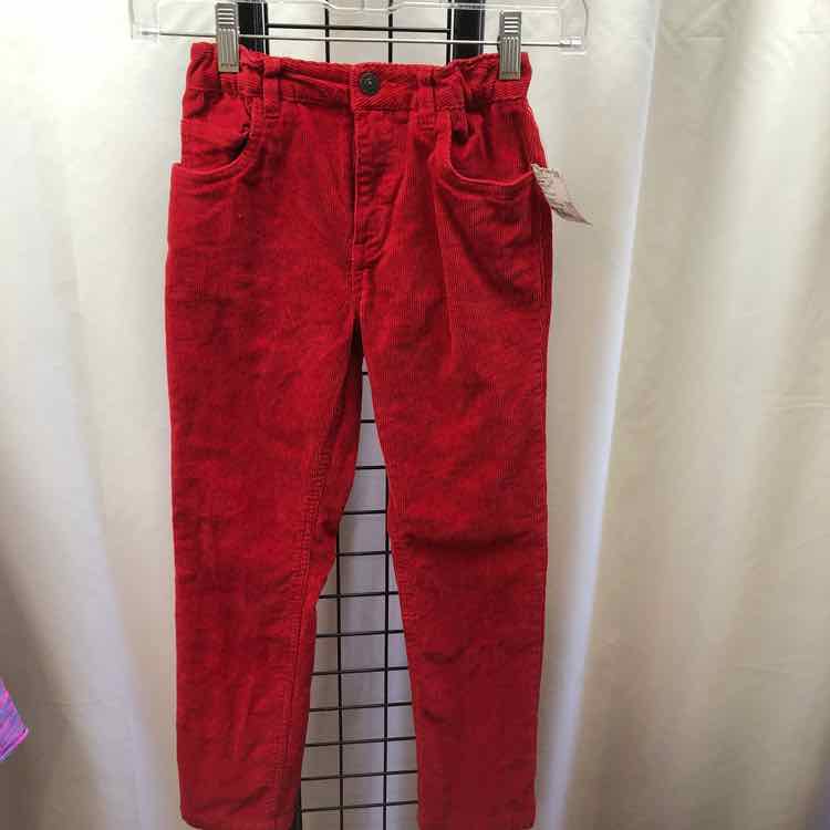 Boden Red Solid Child Size 7/8 Boy's Pants