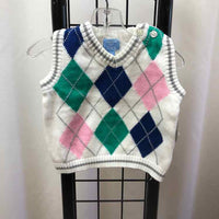 Children's Place White Argyle Child Size 6-9 m Boy's Vest