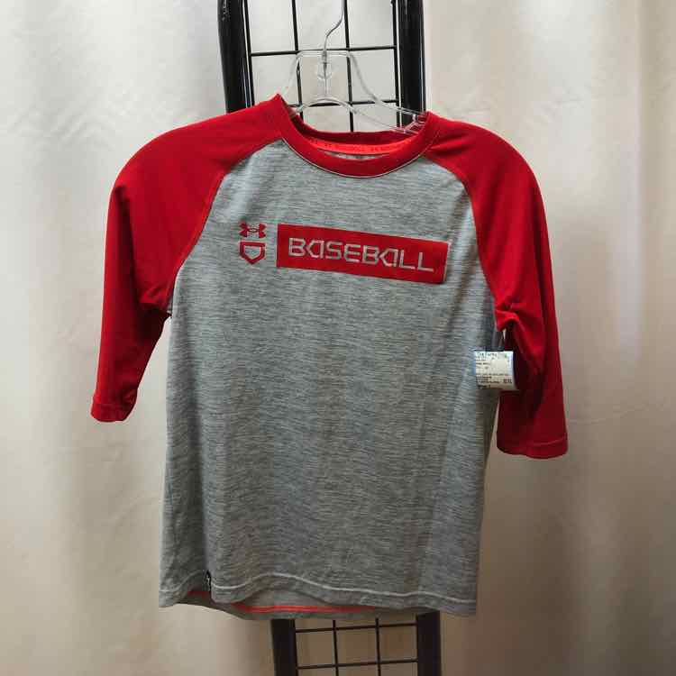 Under Armour Gray Logo Child Size 7 Boy's Shirt