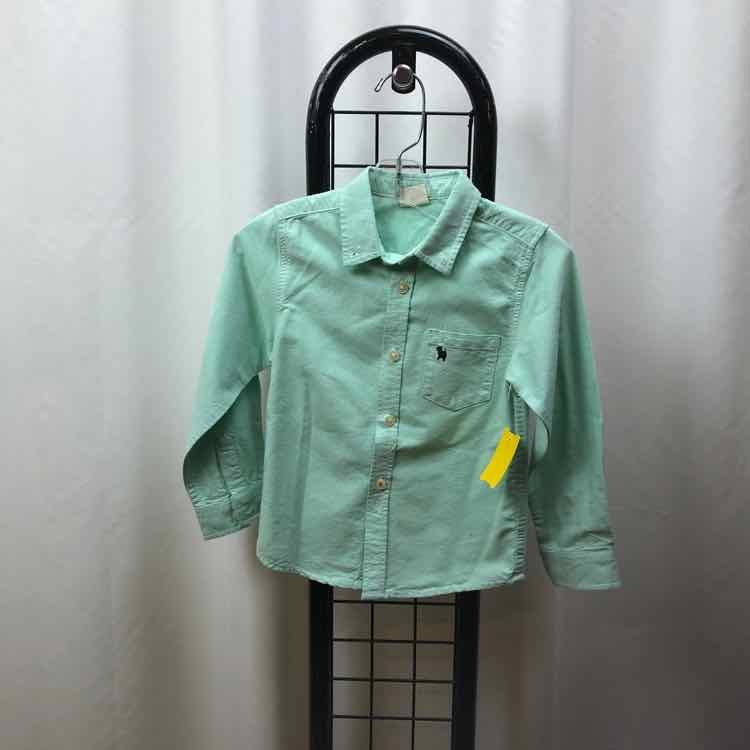 Right Euro Green Solid Child Size 4/5 Boy's Shirt