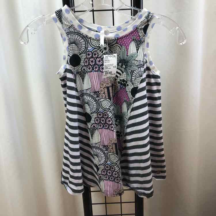 Matilda Jane Black Stripe Child Size 8 Girl's Shirt