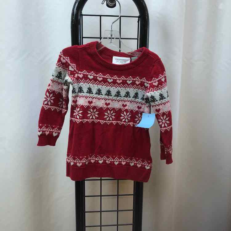 Children's Place Red Christmas Child Size 6-9 m Girl's Dress