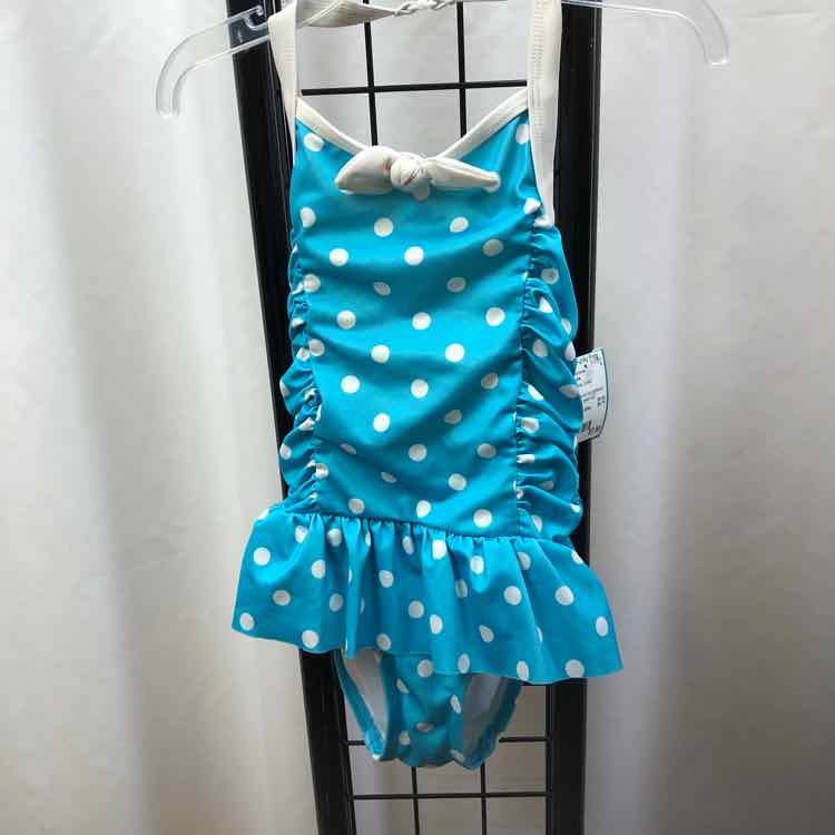 Gymboree Baby Blue Dotted Child Size 3 Girl's Swimwear