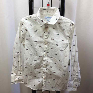 Mayoral White Patterned Child Size 6 Boy's Shirt