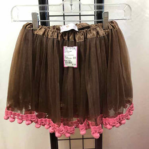 Cinderella's Castle Brown Solid Child Size 7/10 Girl's Skirt