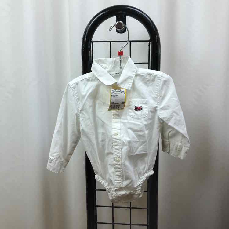 Janie and Jack White Solid Child Size 6-12 m Boy's Shirt