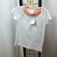 Crew Cuts White Solid Child Size 4/5 Girl's Shirt
