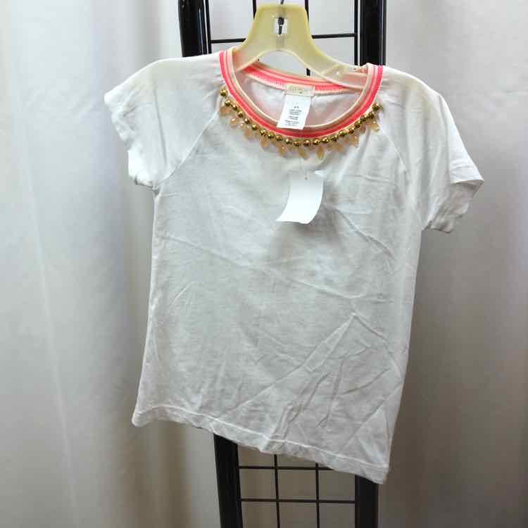 Crew Cuts White Solid Child Size 4/5 Girl's Shirt