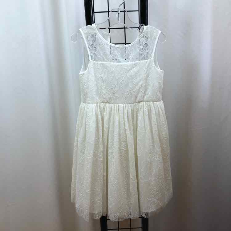 david's bridal White Lace Child Size 5 Girl's Dress