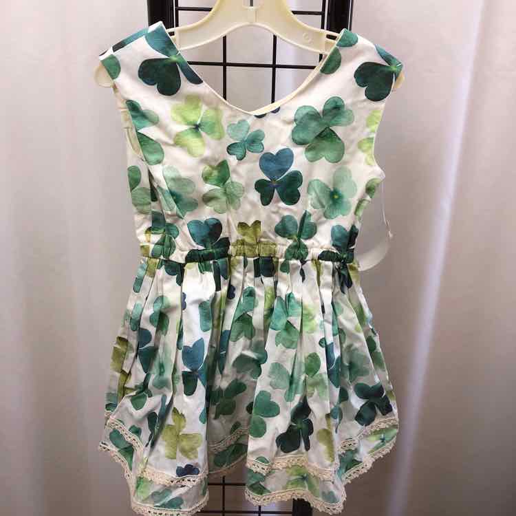 Maddy James Clothing White Patterned Child Size 4 Girl's Dress