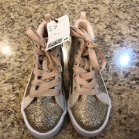 H & M Gold Glitter Child Size 11.5 Girl's Shoes
