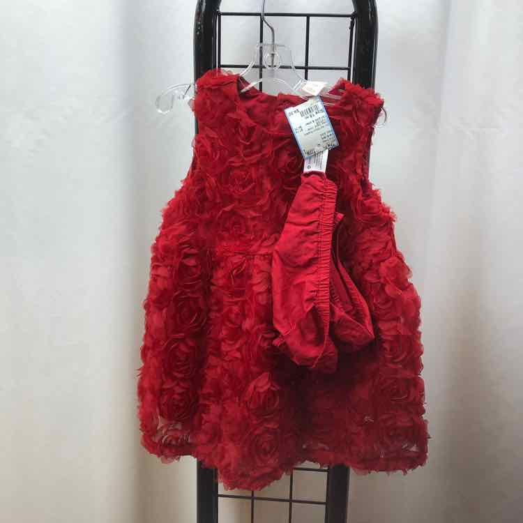 Cat & Jack Red Solid Child Size 18 m Girl's Dress