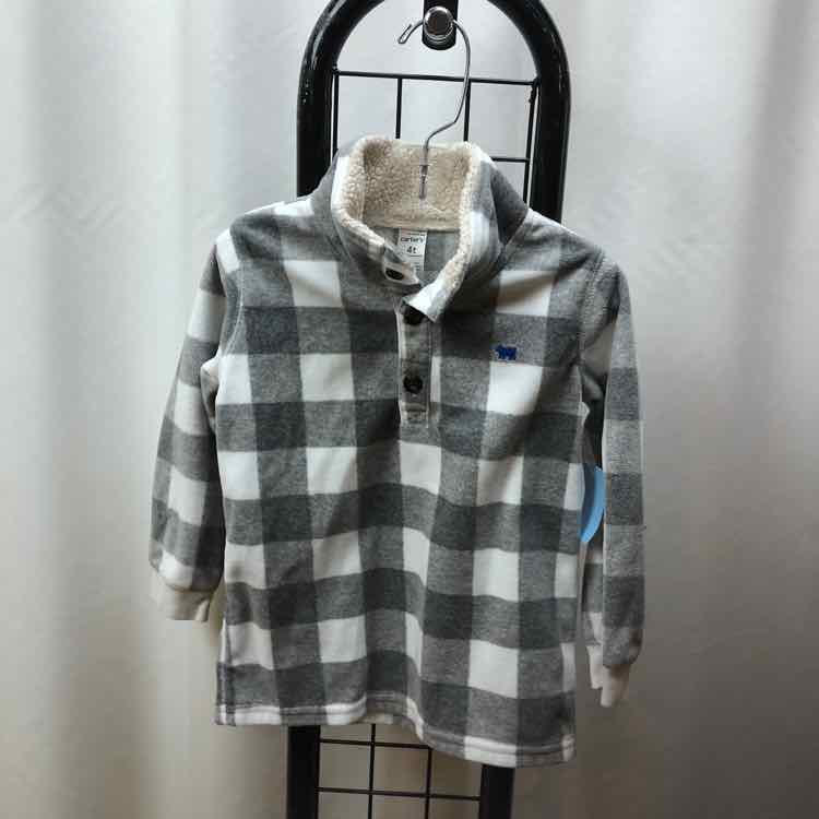 Carter's Gray Checkered Child Size 4 Boy's Sweatshirt