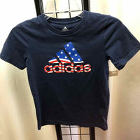 Adidas Navy Logo Child Size 7 Boy's Shirt