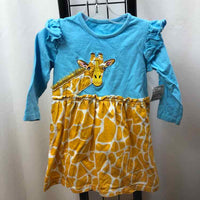 Turquoise Giraffe Child Size 3 Girl's Dress