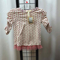 Matilda Jane White Dotted Child Size 4 Girl's Shirt